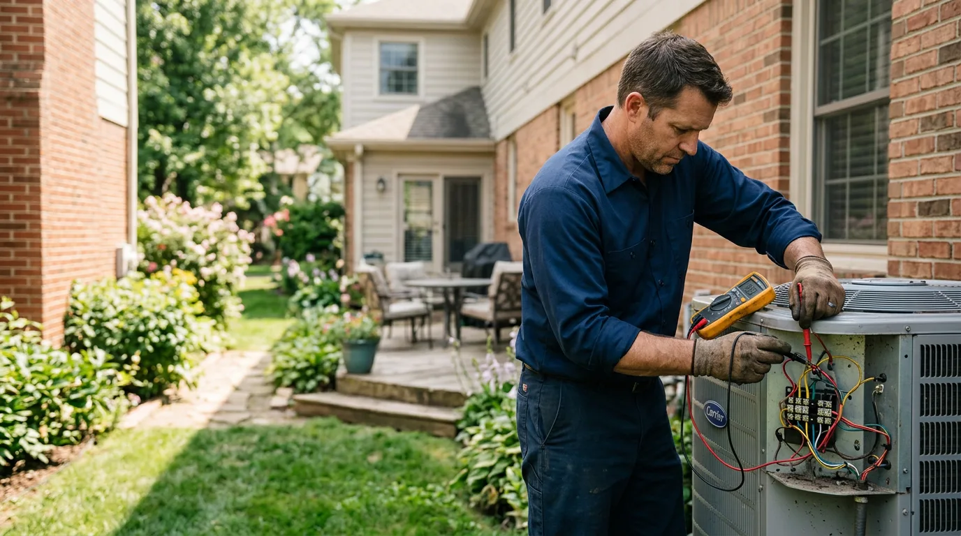 HVAC technician working near Lexington, MA